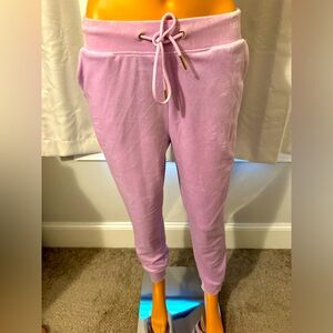 Pretty Truth size XS purple velour drawstring joggers pants